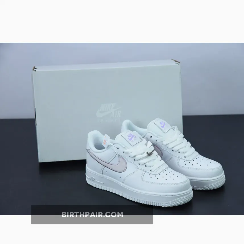 Nike Air Force 1 Low 'Chenille Swooshes' White/Photon Dust/Lilac/Venice / Nike Air Force 1 Purple And White