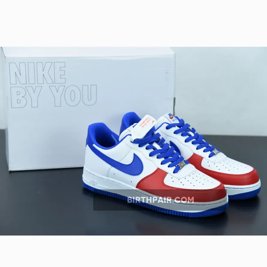 Nike Air Force 1 07 Low Blue University Red White / air force 1 university red