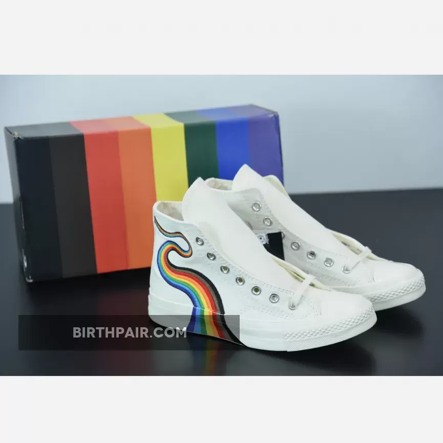 Converse Chuck 70 Hi 'Pride' Egret/Multi-White Bone - chuck 70 high pride