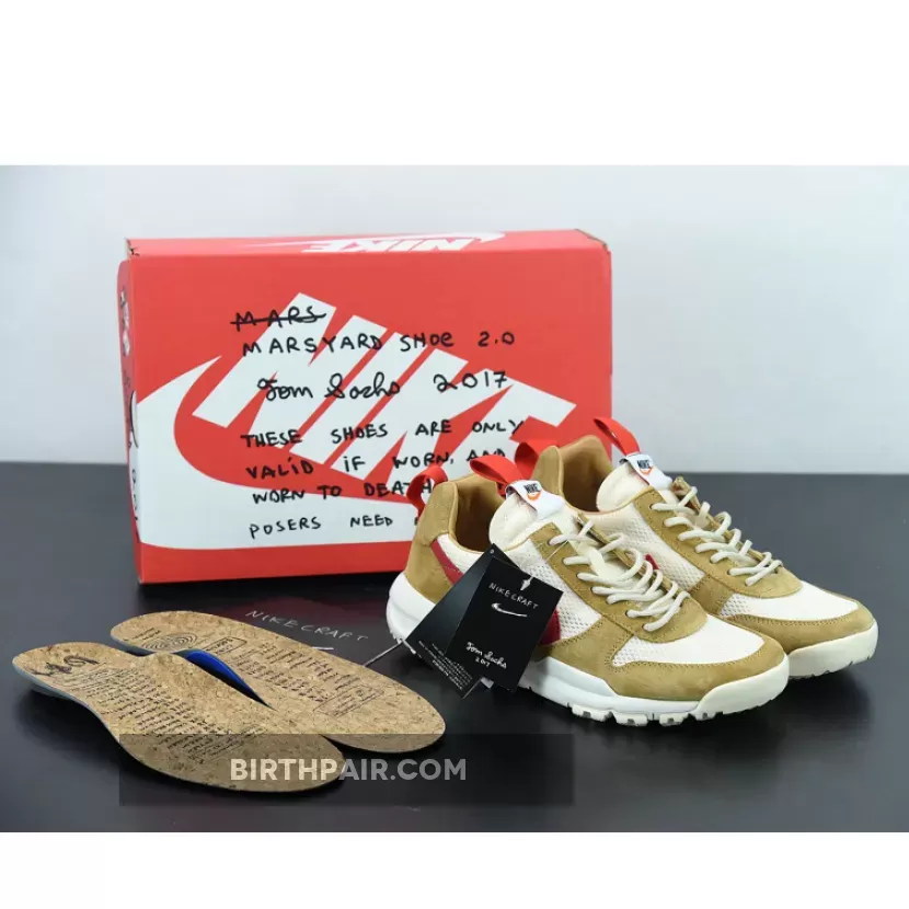 Tom Sachs x Nike Mars Yard 2.0 Natural/Red-Maple AA2261-100