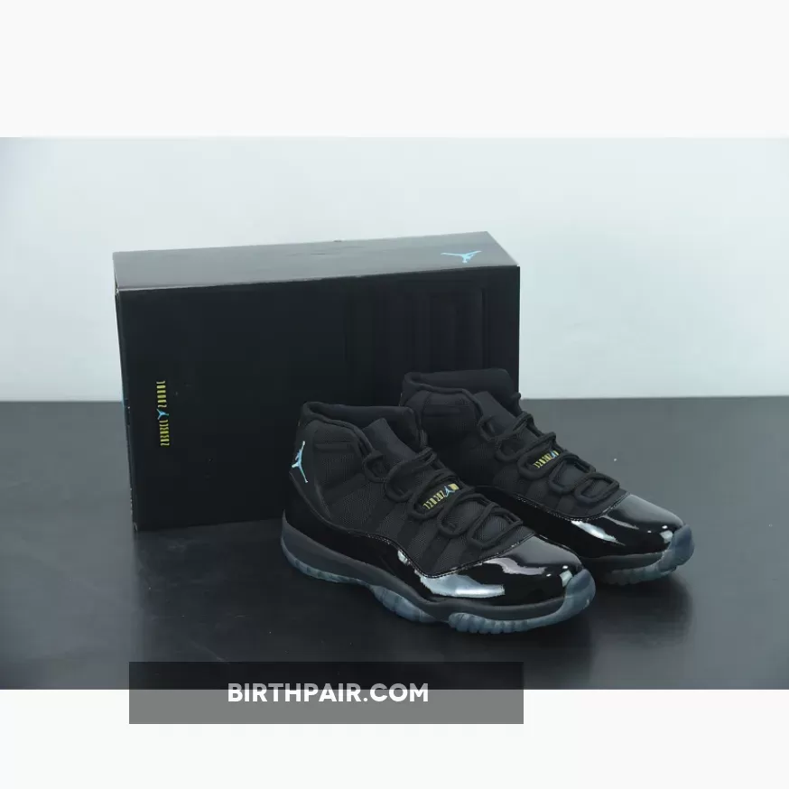 Air Jordan 11 Retro Black/Gamma Blue-Black-Varsity Maize 378037-006 - air jordan gamma