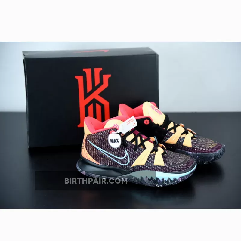 Orange Kyrie 7 / Nike Kyrie 7 'Soundwave' Dark Purple-Orange/Multi-Color