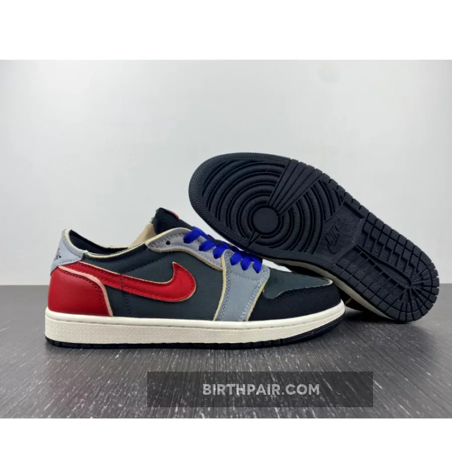 Air Jordan 1 Low OG EX Black/Dark Smoke Grey-Red 1676538158