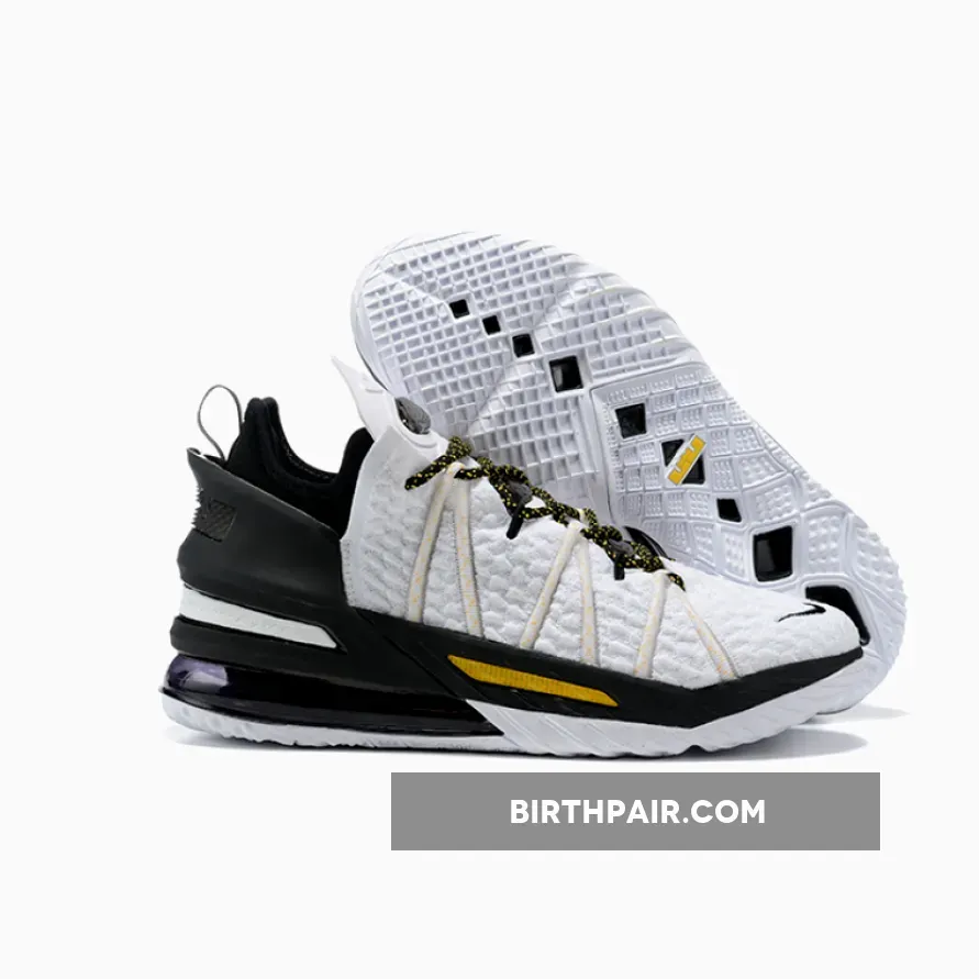 Nike LeBron 18 'Home' White/Amarillo/Black Lebron 18 For Sale