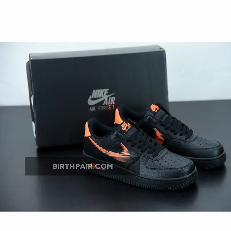 Black And Orange Air Force 1 Nike Air Force 1 Low Zig Zag Black Orange