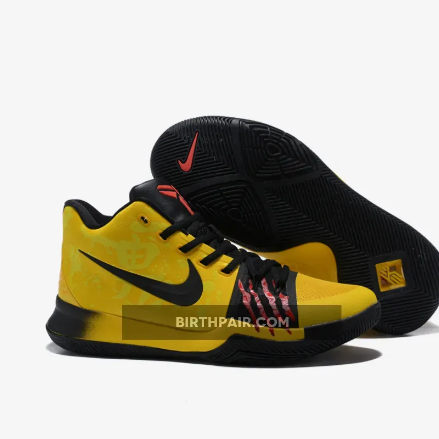 Nike Kyrie 3 'Mamba Mentality' Tour Yellow and Black / Kyrie Shoes Yellow