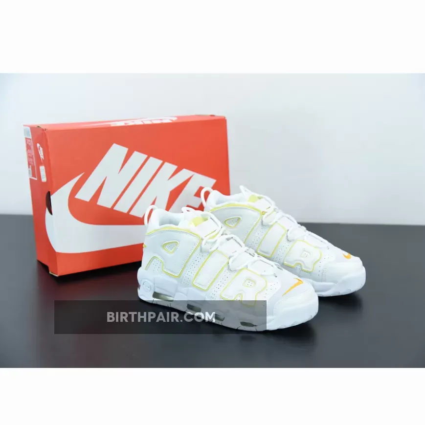 White Foamposites Mens - Nike Air More Uptempo TPU White Yellow DM3035-100