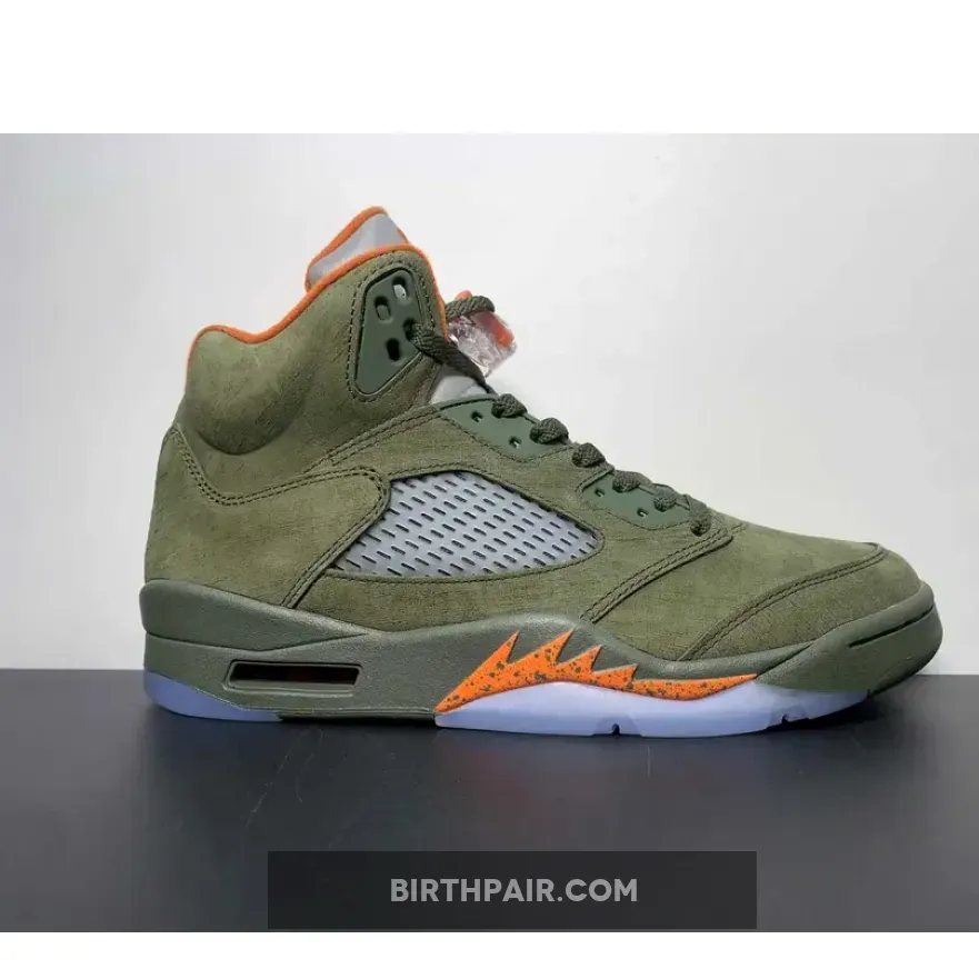 Air Jordan 5 Retro Olive Army And Orange 1 Green Island Date Where To Buy