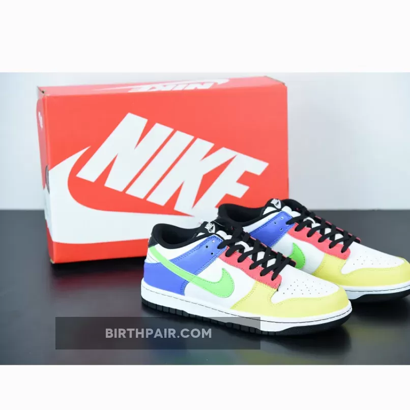 Purple Yellow Green Dunks Nike Dunk Low 'Green Strike' Multi-Color