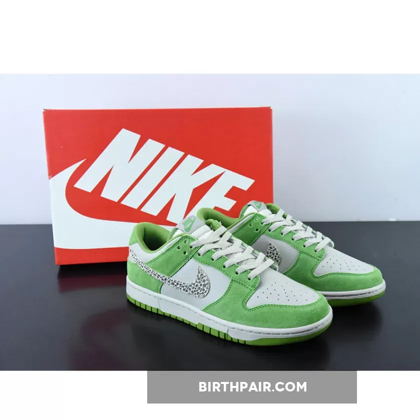 Nike Dunk Low 'Safari Swoosh' Chlorophyll/Light Iron Ore-Cave Stone Safari Green