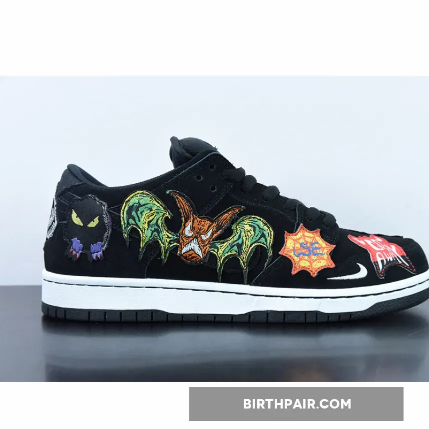 Neckface x Nike SB Dunk Low Black/White / Nasty Neck Face Dunks