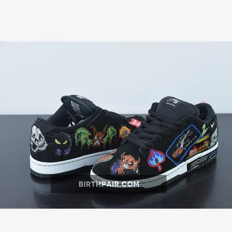 Neckface x Nike SB Dunk Low Black/White / Nasty Neck Face Dunks