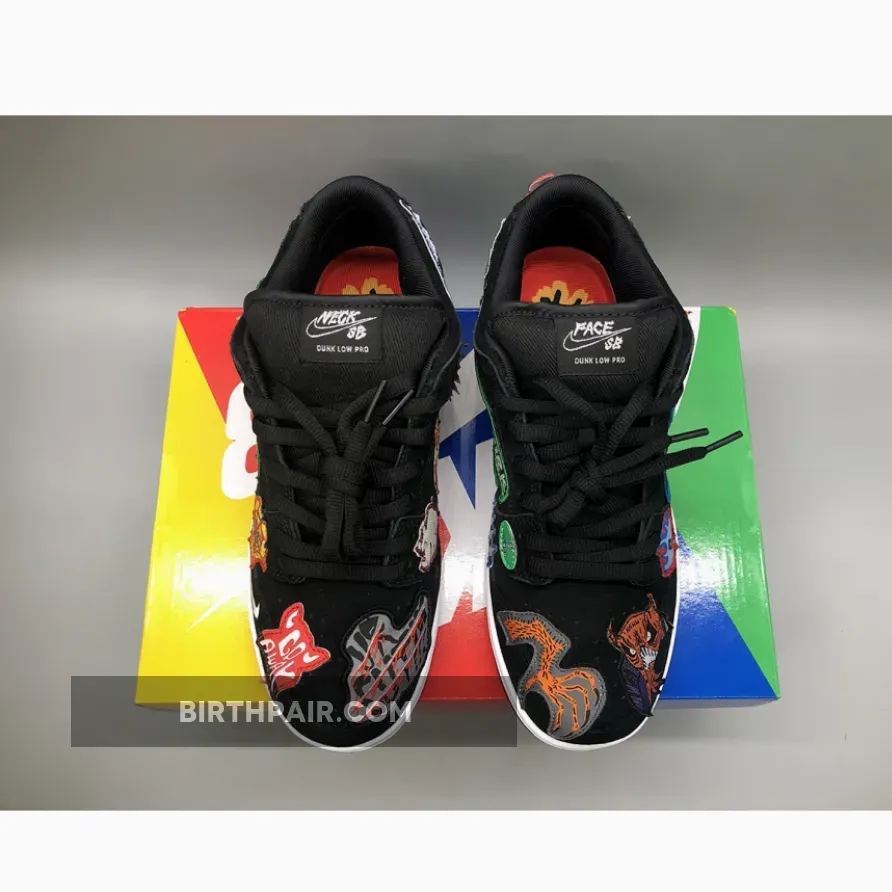 Neckface x Nike SB Dunk Low Black/White / Nasty Neck Face Dunks