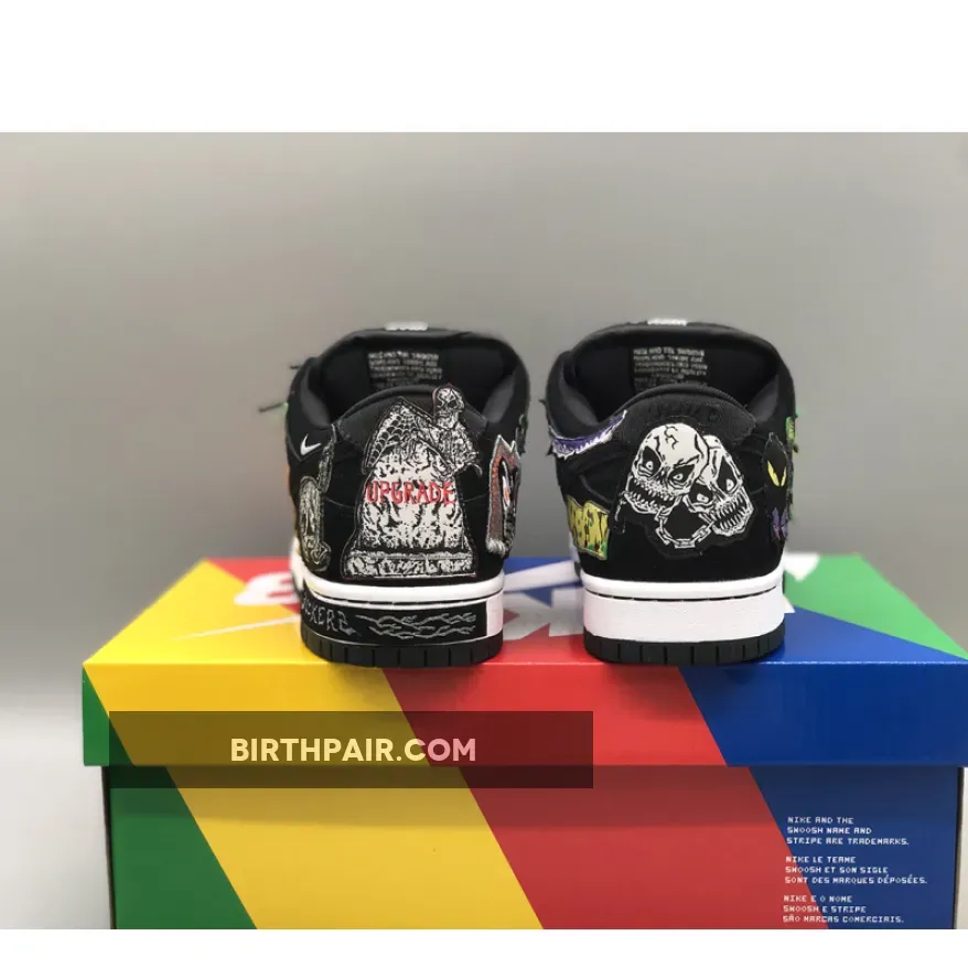 Neckface x Nike SB Dunk Low Black/White / Nasty Neck Face Dunks