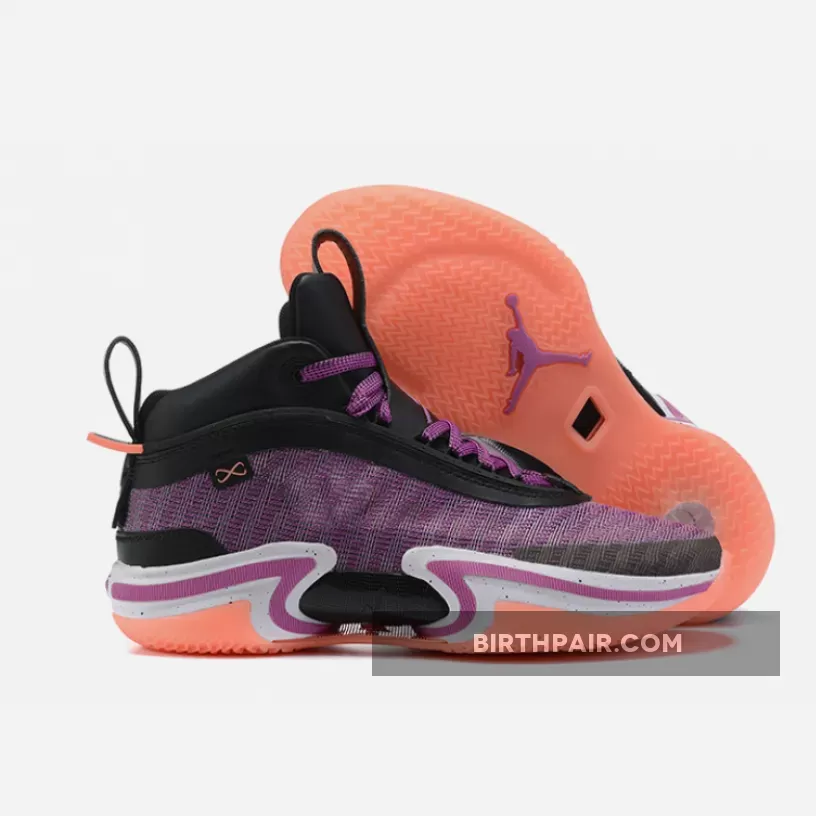 Air Jordan 36 'First Light' Black/White-Bright Mango-Hyper Violet - jordan 36 purple