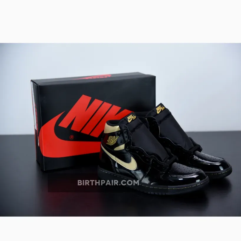 Air Jordan 1 Retro High Og 'Black Metallic Gold' AJ1 / Jordan One Gold