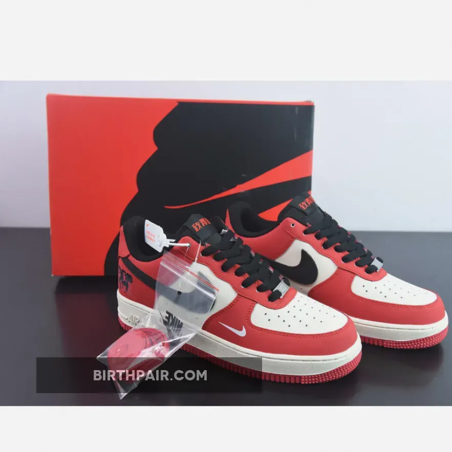Custom Nike Air Force 1 Low "Chicago" Red White Black