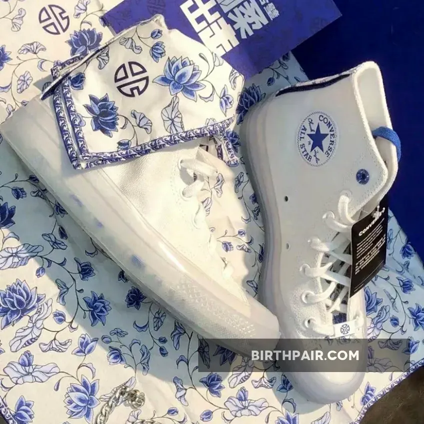 White Classic Converse / Lay Zhang x Converse Chuck 70 High 'Blue White Porcelain'