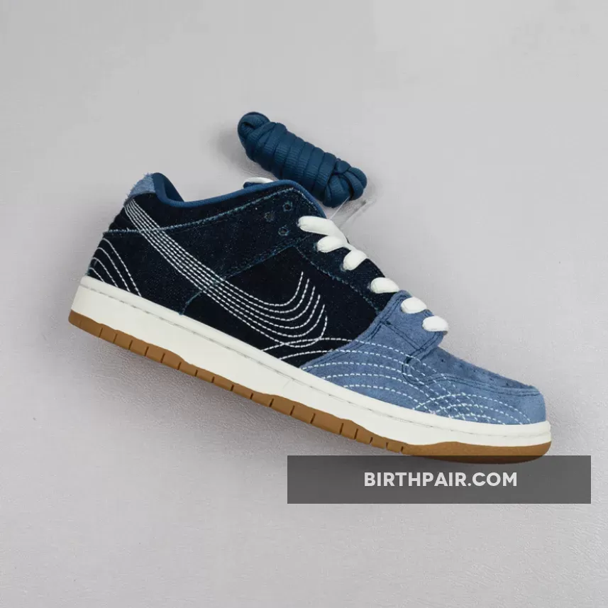 Dunk Low Denim Nike Dunk Low Pro Prm Sb 'Sashiko Pack' Mystic Navy/Mystic Navy/Gum Light Brown