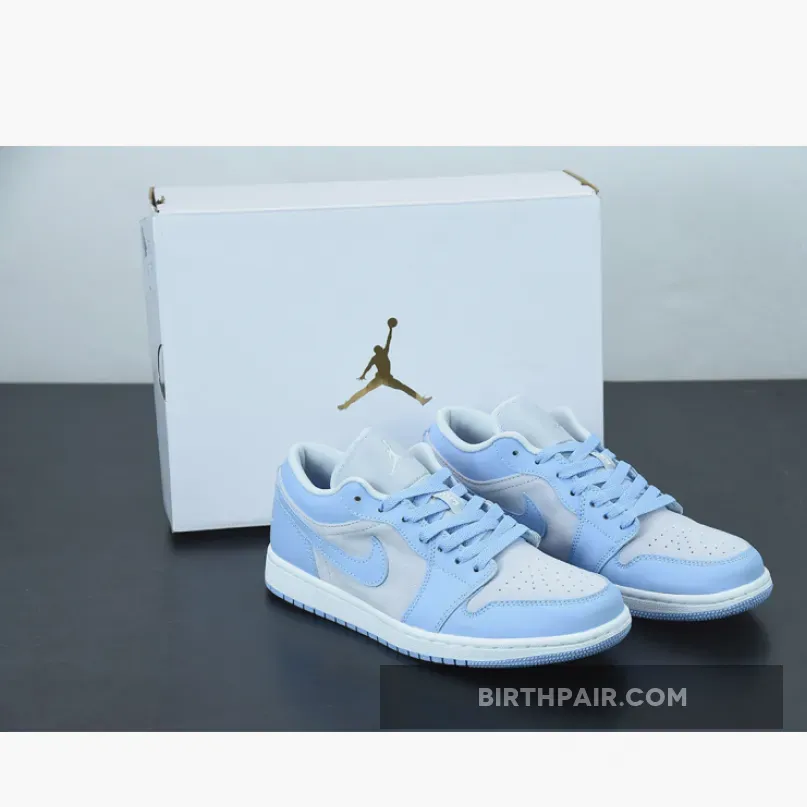 Air Jordan 1 Low University Blue Grey DC0774-050 - Air Jordan 1 Low Aluminum Ice Blue