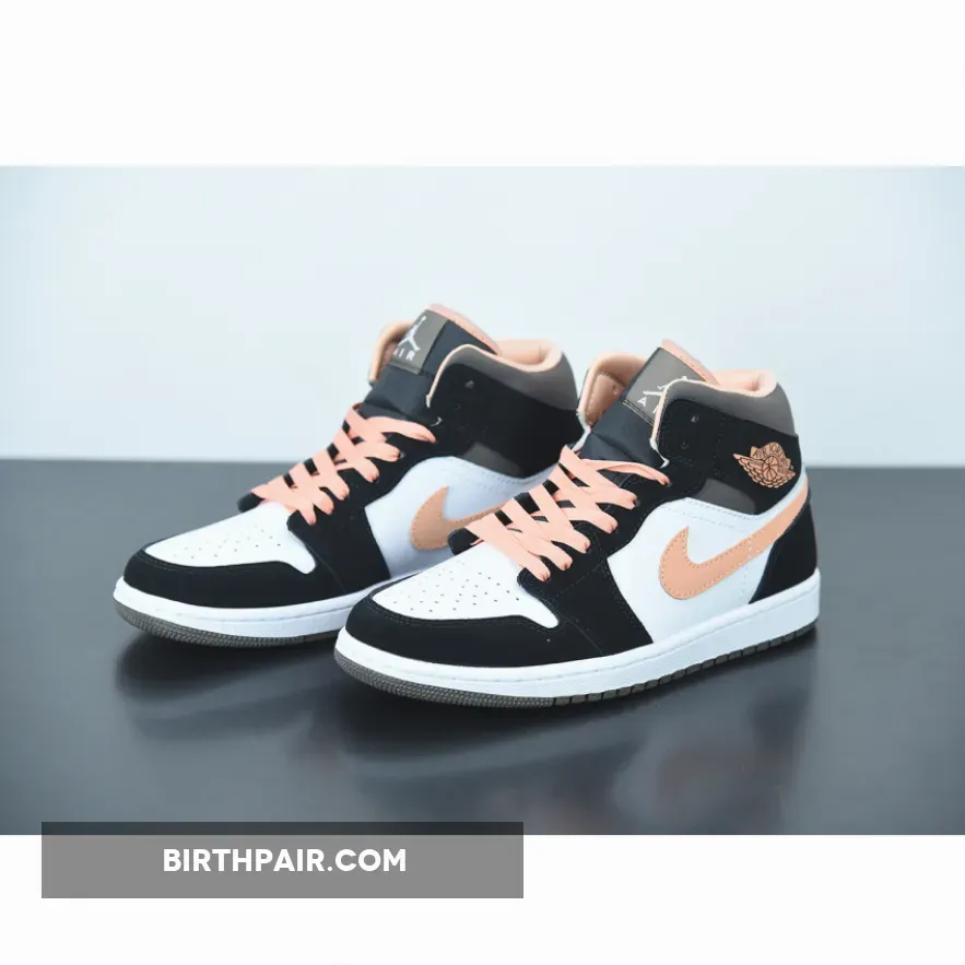 Air Jordan 1 Mid Peach Mocha / Peach Jordans 1 DH0210-100