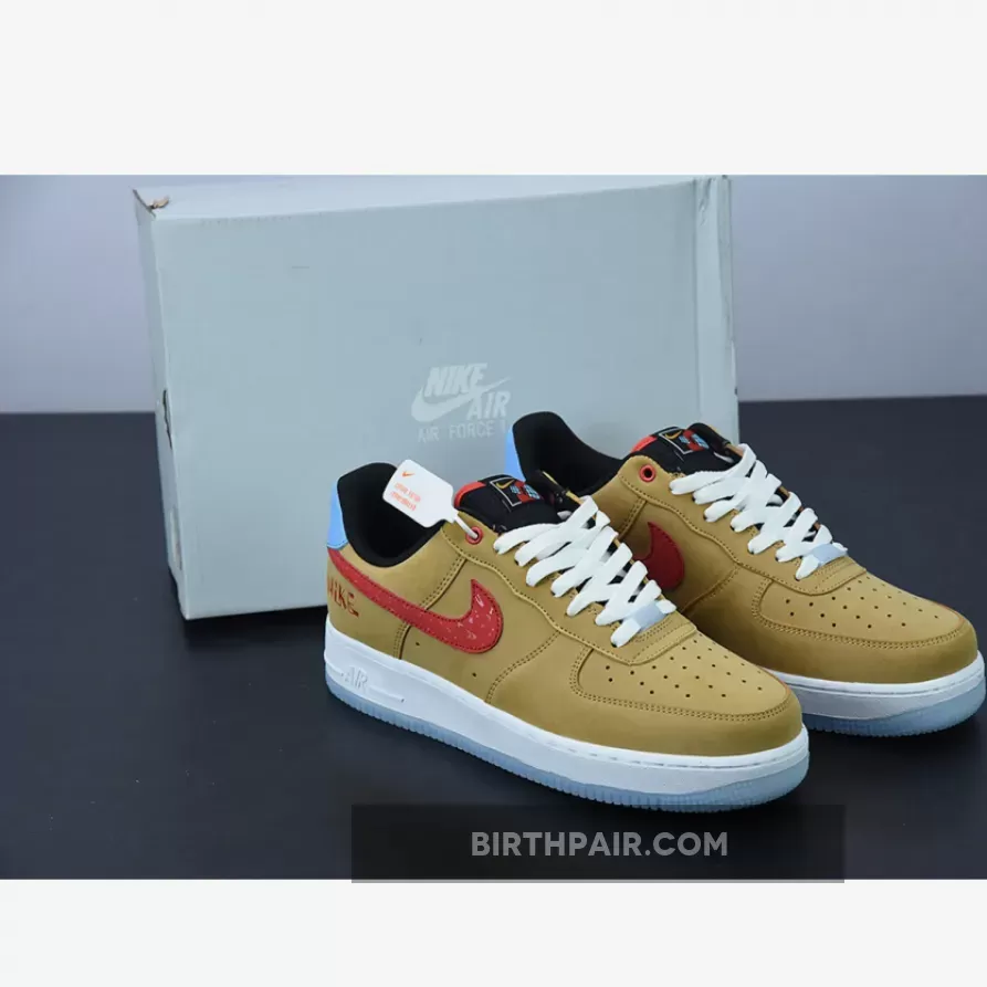 Nike Air Force 1 Low Satellite DQ7628-200 Blue And Tan Nike