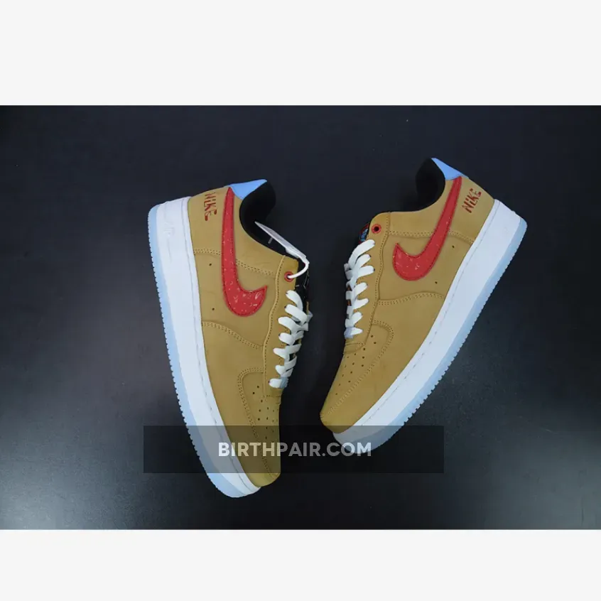 Nike Air Force 1 Low Satellite DQ7628-200 Blue And Tan Nike