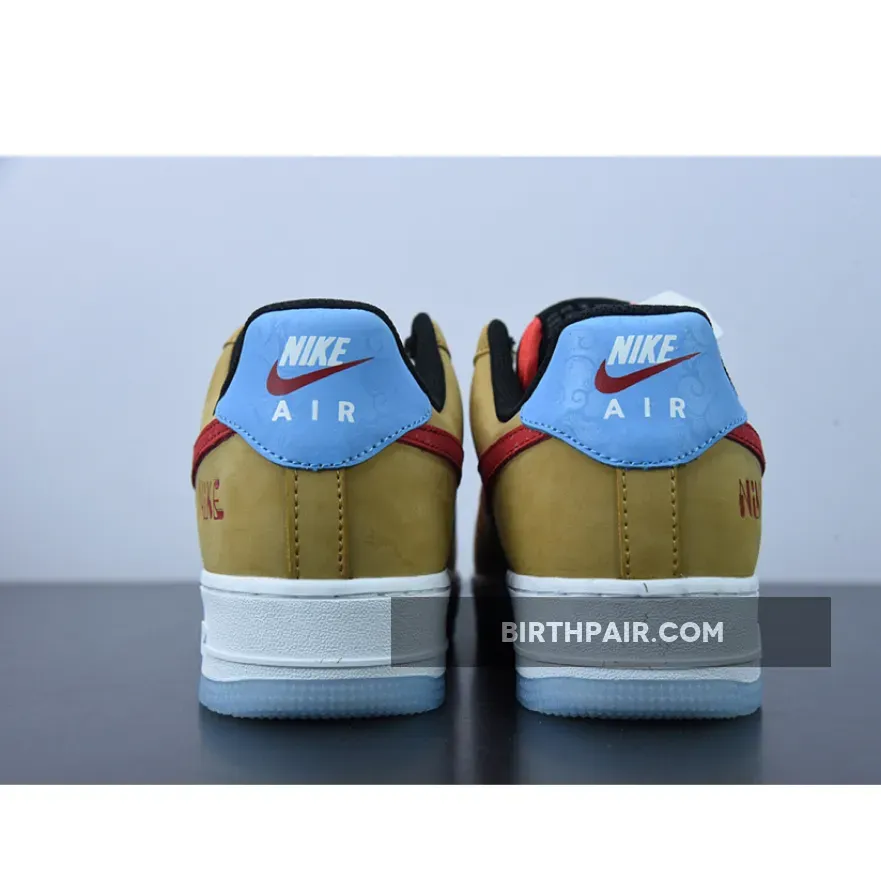Nike Air Force 1 Low Satellite DQ7628-200 Blue And Tan Nike