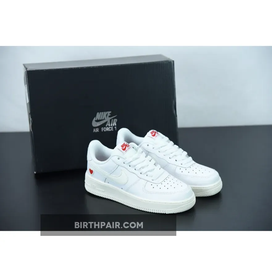 Nike Air Force 1 'Valentine's Day' White/Sail-University Red #air force 1 valentine's day 2021