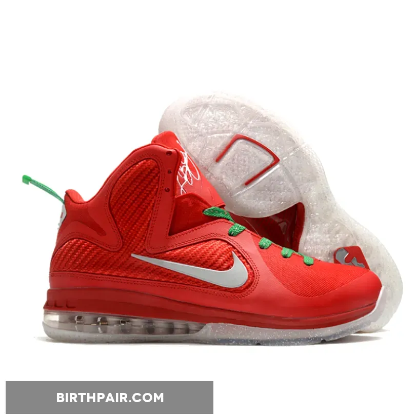 Lebron Christmas Day Nike LeBron 9 'Christmas' Sport Red/Reflective Silver-White-Lucky Green