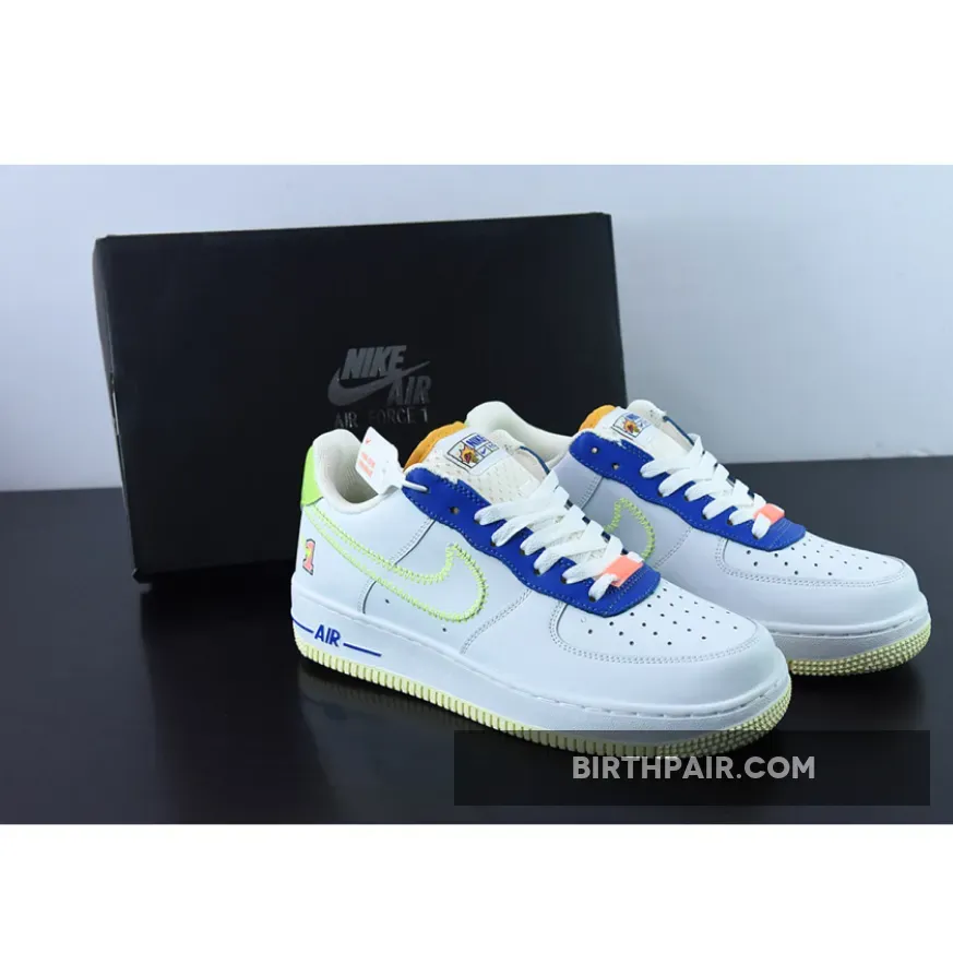 Blue And Green Air Force 1 Nike Air Force 1 Low 'Player One' White/Laser Orange-Ghost Green