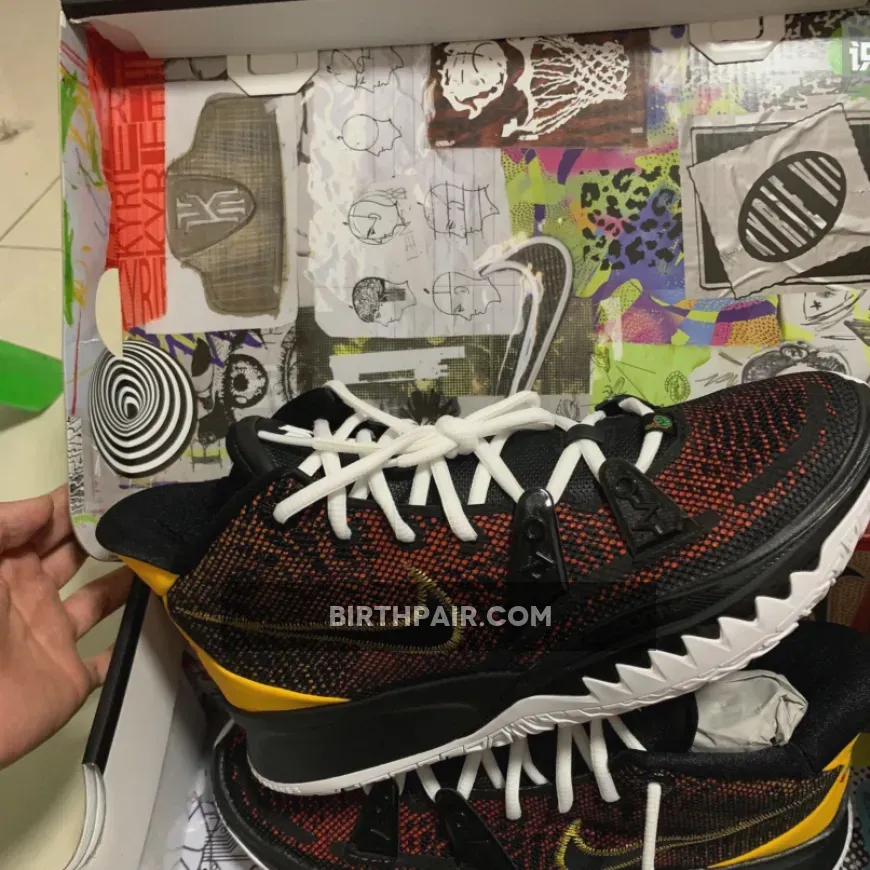 Nike Kyrie 7 'Raygun' Black/University Gold-Team Orange CQ9327-003 nike kyrie 7 raygun
