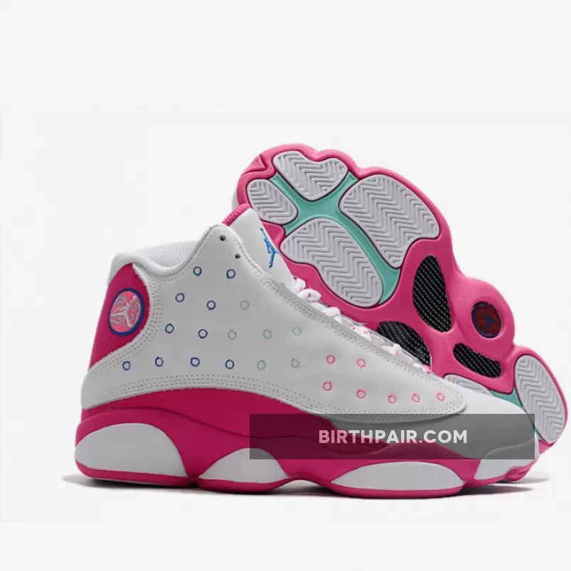 Air Jordan 13 GS White Pink jordan 13 pink and black