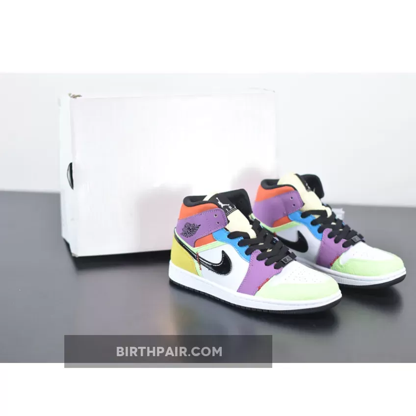 Air Jordan 1 Mid SE 'Multicolor' CW1140-100 - multicolor jordan 1 high