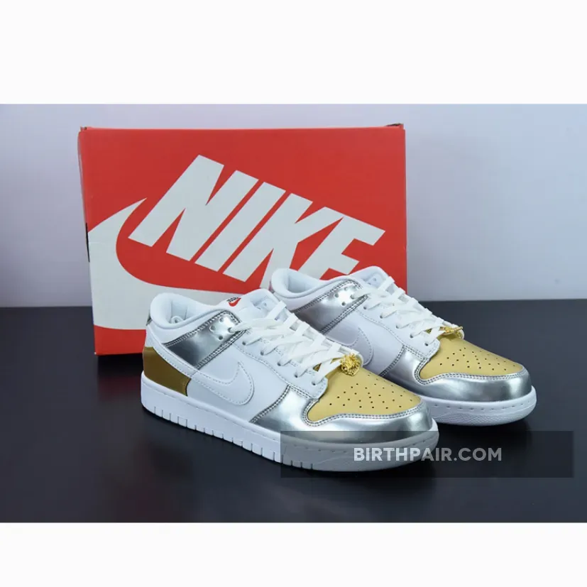 Nike Dunk Low Heirloom Gold/Silver-University Red-White DH4403-700