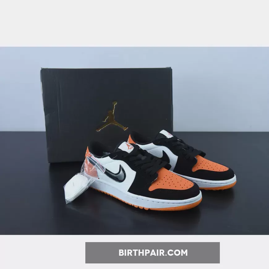 Air Jordan 1 Low Golf 'Shattered Backboard' Starfish/White/Black DD9315-800 Air Jordan 1 Golf Shoes