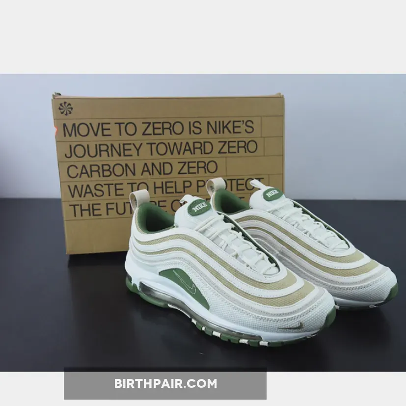 Nike White And Green Nike Air Max 97 Sun Club Sail Treeline DM8588-100