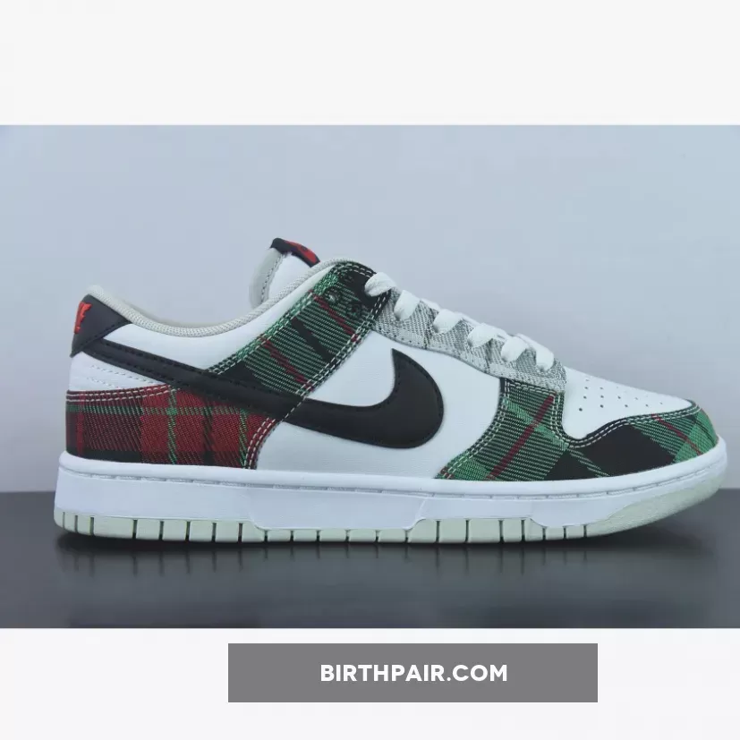 Nike Dunk Low 'Tartan Plaid' White/Black-University Red DV0827-100 / Nike Plaid Dunks