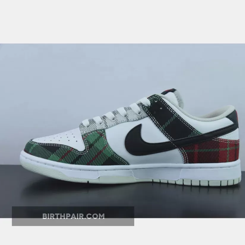 Nike Dunk Low 'Tartan Plaid' White/Black-University Red DV0827-100 / Nike Plaid Dunks
