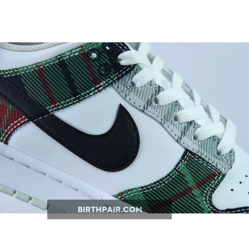 Nike Dunk Low 'Tartan Plaid' White/Black-University Red DV0827-100 / Nike Plaid Dunks