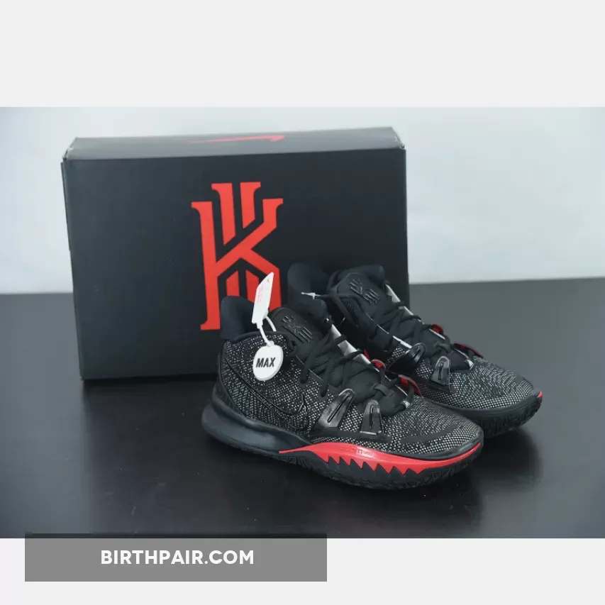 Nike Kyrie 7 'Bred' Black/University Red/White CQ9327-001 / red and white kyrie 7