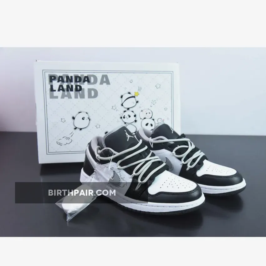 Custom Air Jordan 1 Low 'Panda' White Black Restock