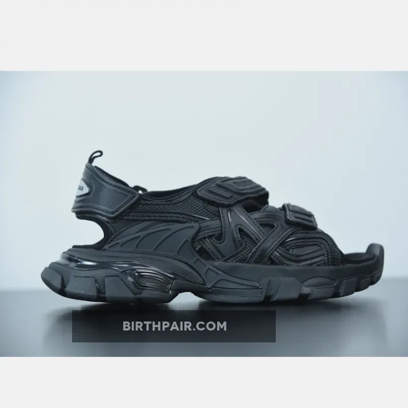 Balenciaga Logo Pool Sides Sandals Black White Online