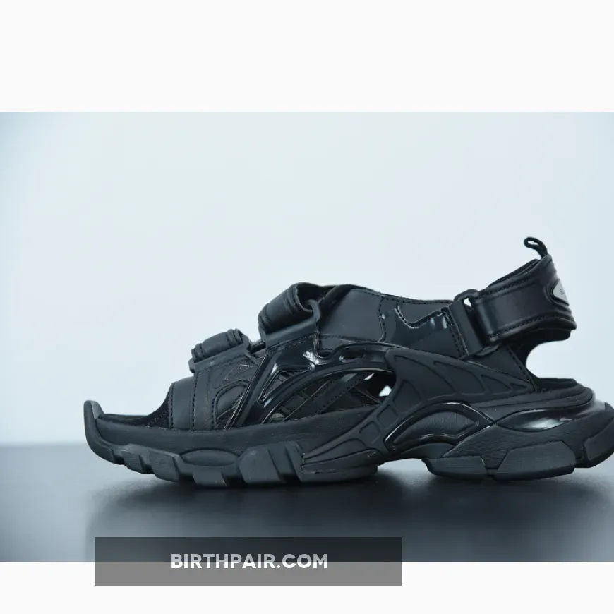 Balenciaga Logo Pool Sides Sandals Black White Online