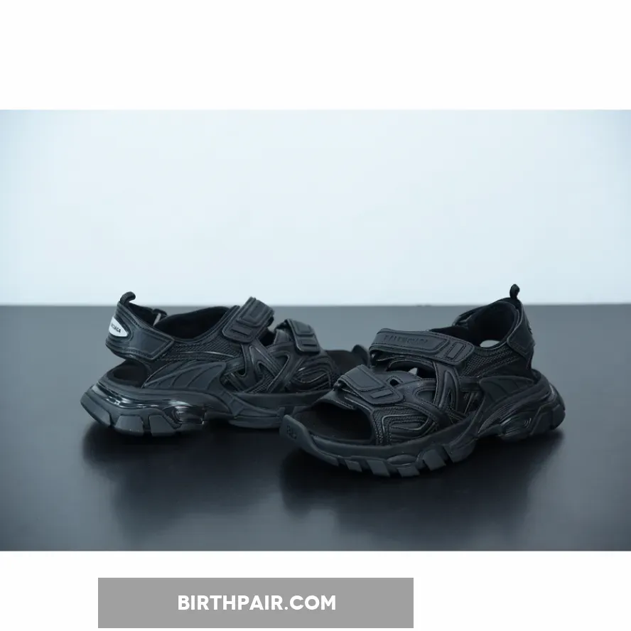 Balenciaga Logo Pool Sides Sandals Black White Online