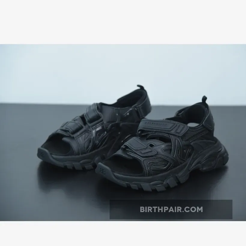 Balenciaga Logo Pool Sides Sandals Black White Online