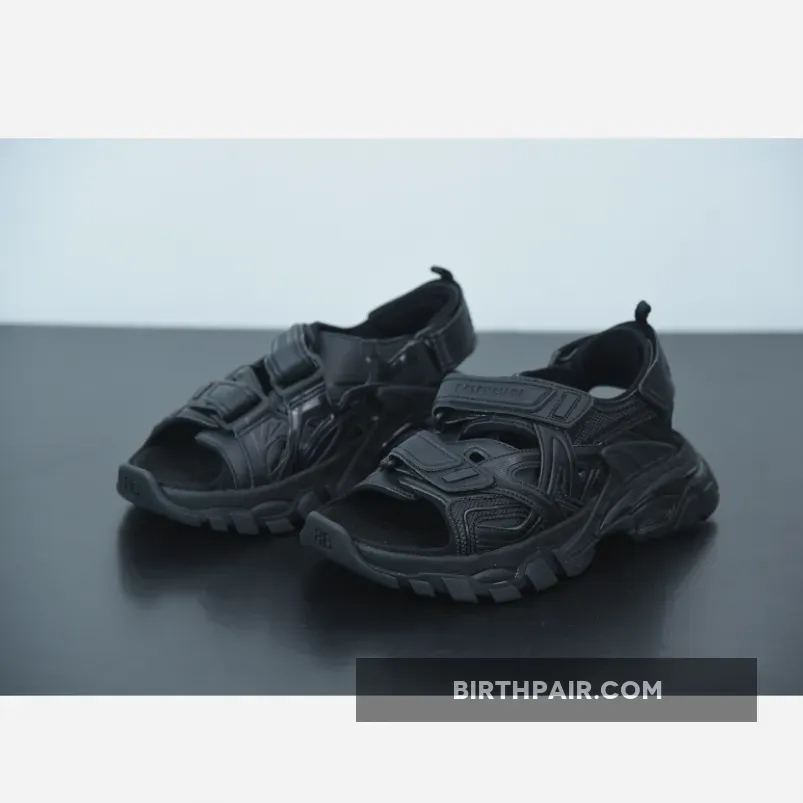 Balenciaga Logo Pool Sides Sandals Black White Online