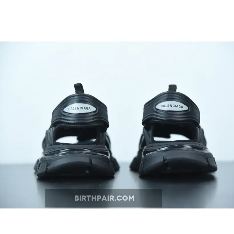 Balenciaga Logo Pool Sides Sandals Black White Online