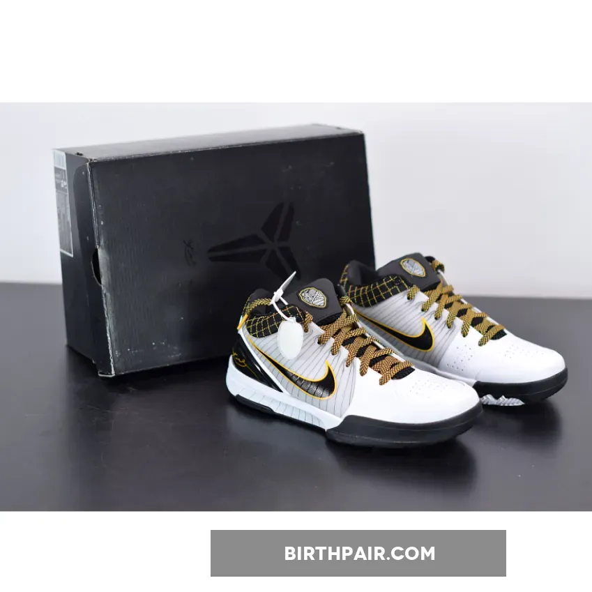 Nike Zoom Kobe 4 Protro "Del Sol" White Black Yellow AV6339-101