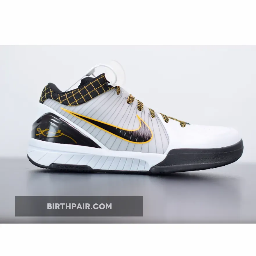 Nike Zoom Kobe 4 Protro Del Sol White Black Yellow AV6339-101